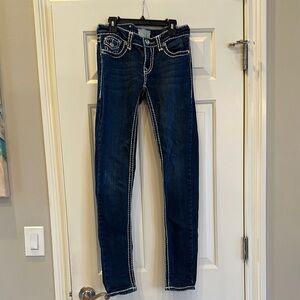 L.A. Idol Blue Skinny Jeans with Full Length Design